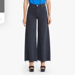 Mother Undercover Ankle Fray Jeans, Black, Size 25